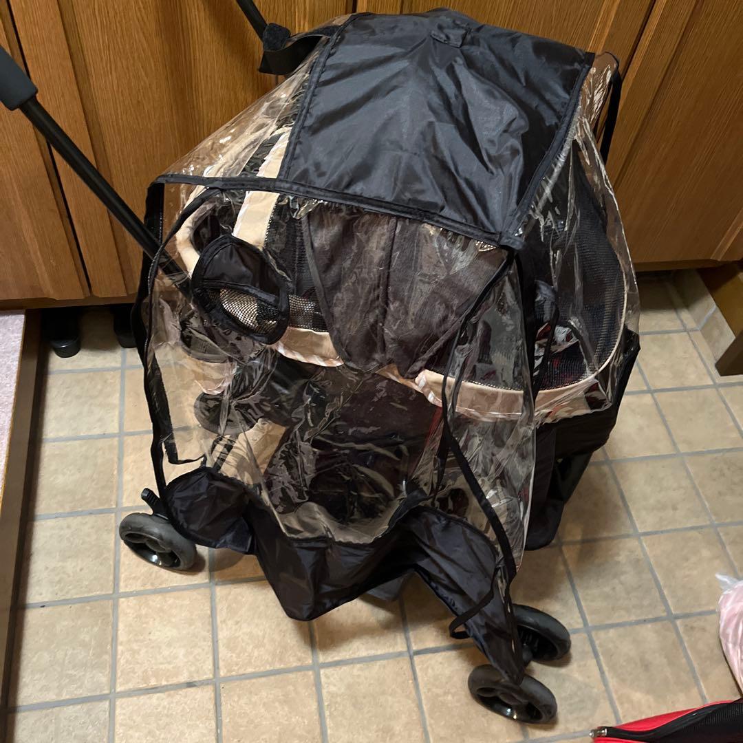 GEX ペットカート　わんわんカート スーパーライト　モカブラウン　雨除けカバー