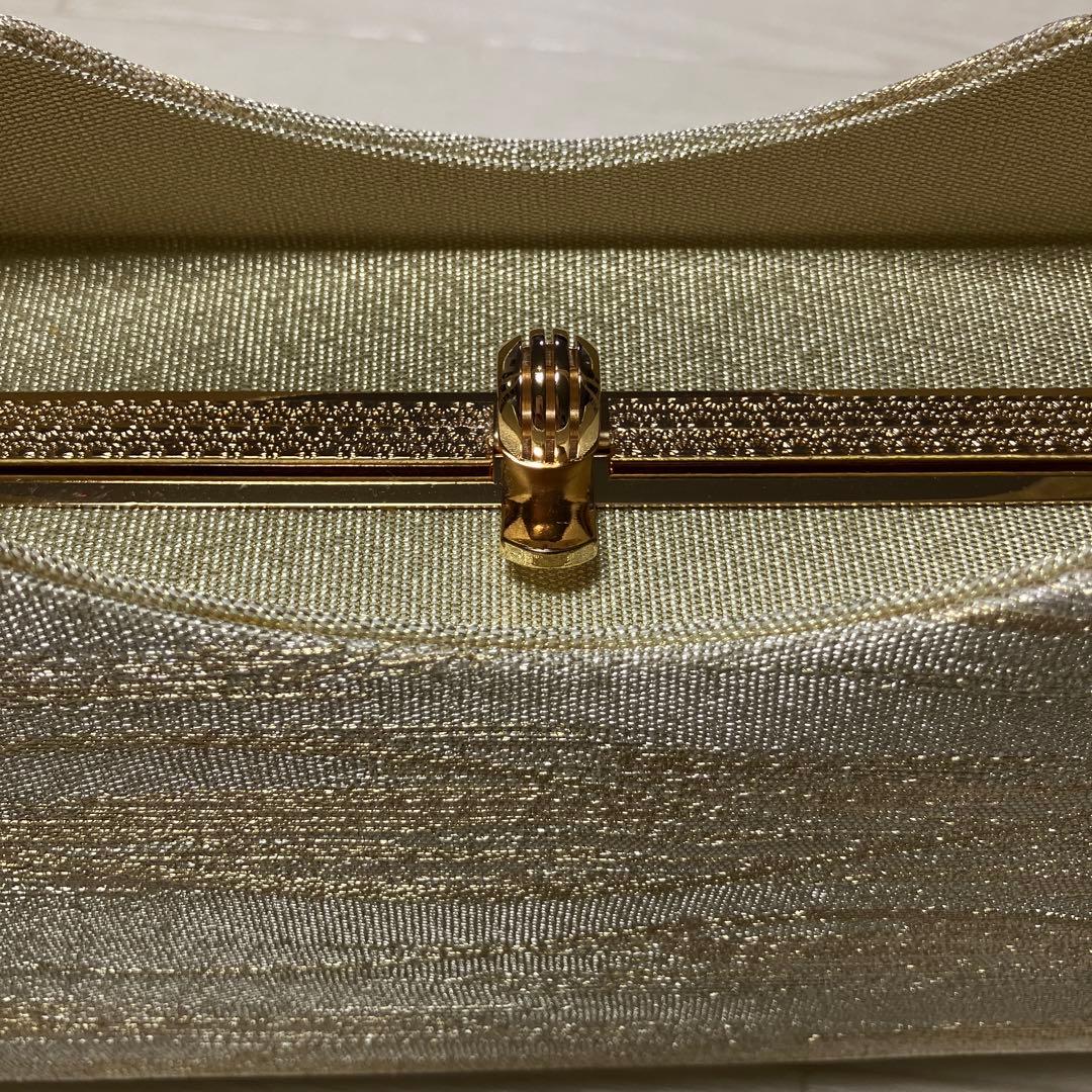 《未使用》和装バッグ　ハンドバッグ　帯地　ゴールド