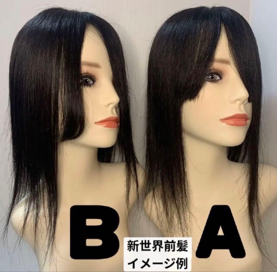 2025新世界　人毛100%　ウィッグ　フルウィッグ　ブラック　医療ウィッグ