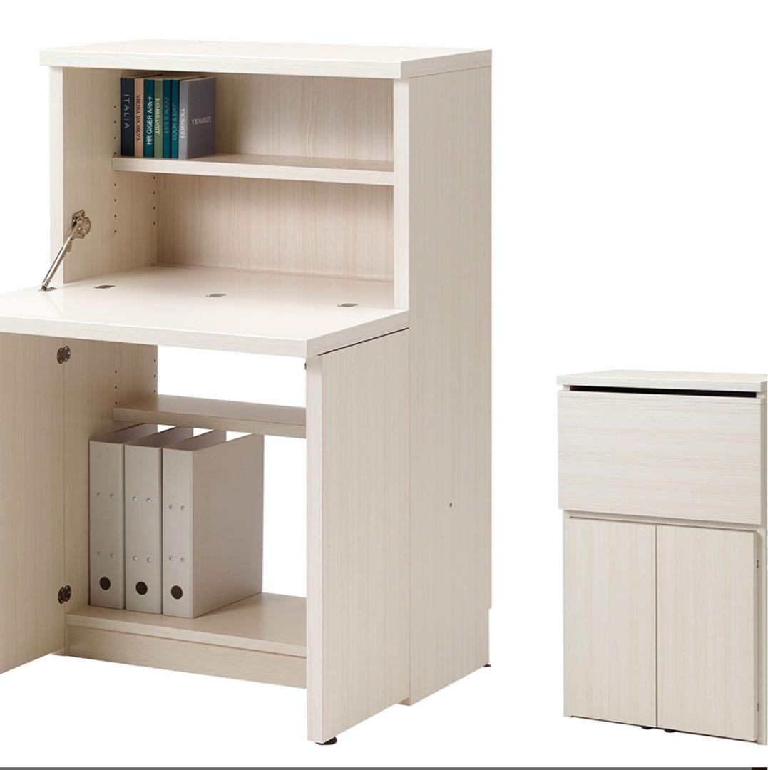 フナモコ　小型ライティングデスク　ホワイト