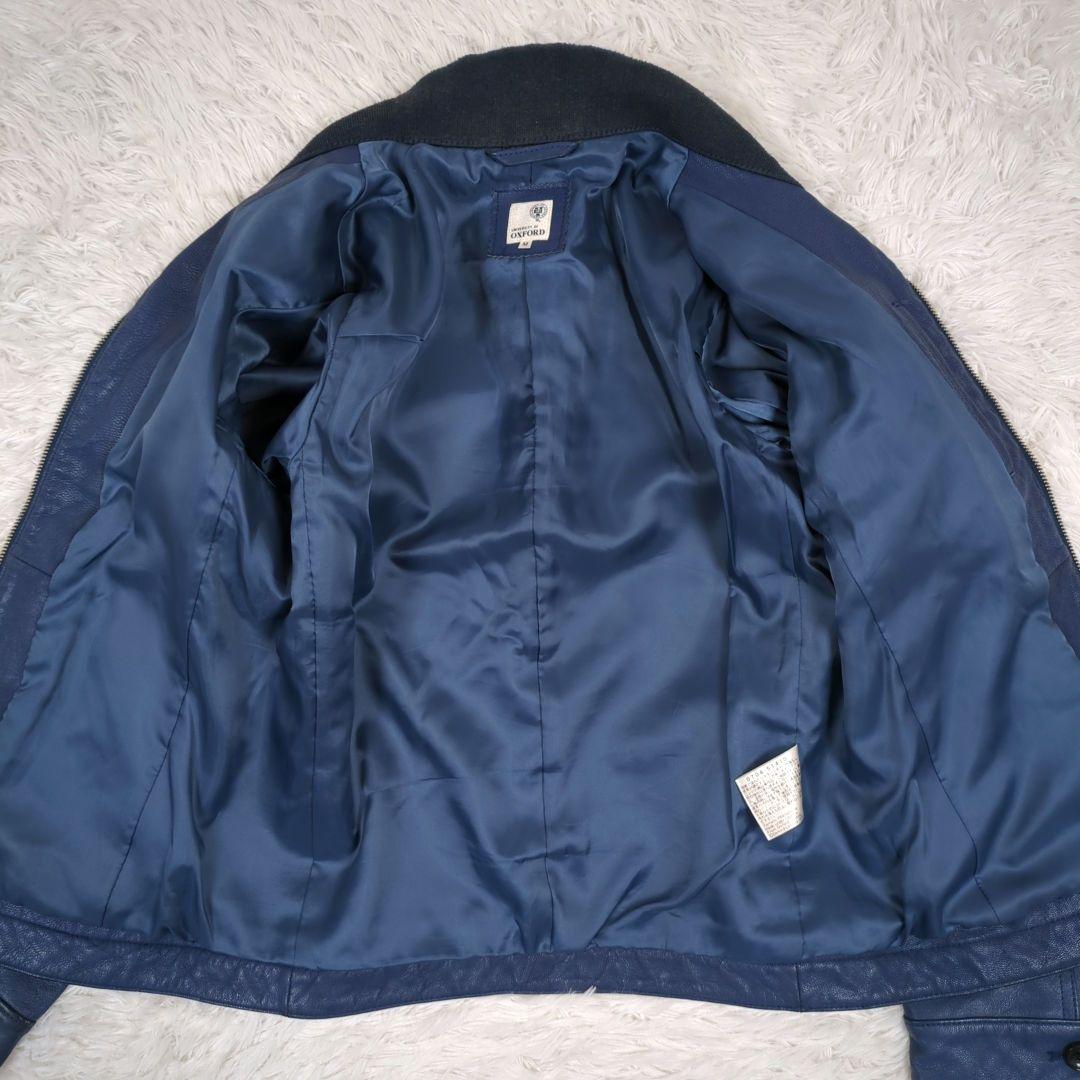 オックスフォード大学【M】希少カラー　リアルレザー　シングルレザージャケット