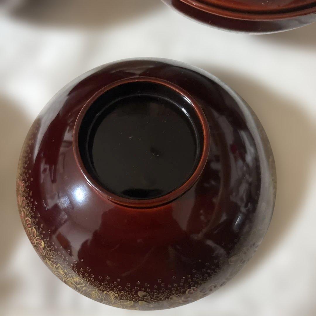 輪島塗　塩安作　吸物椀　5客
