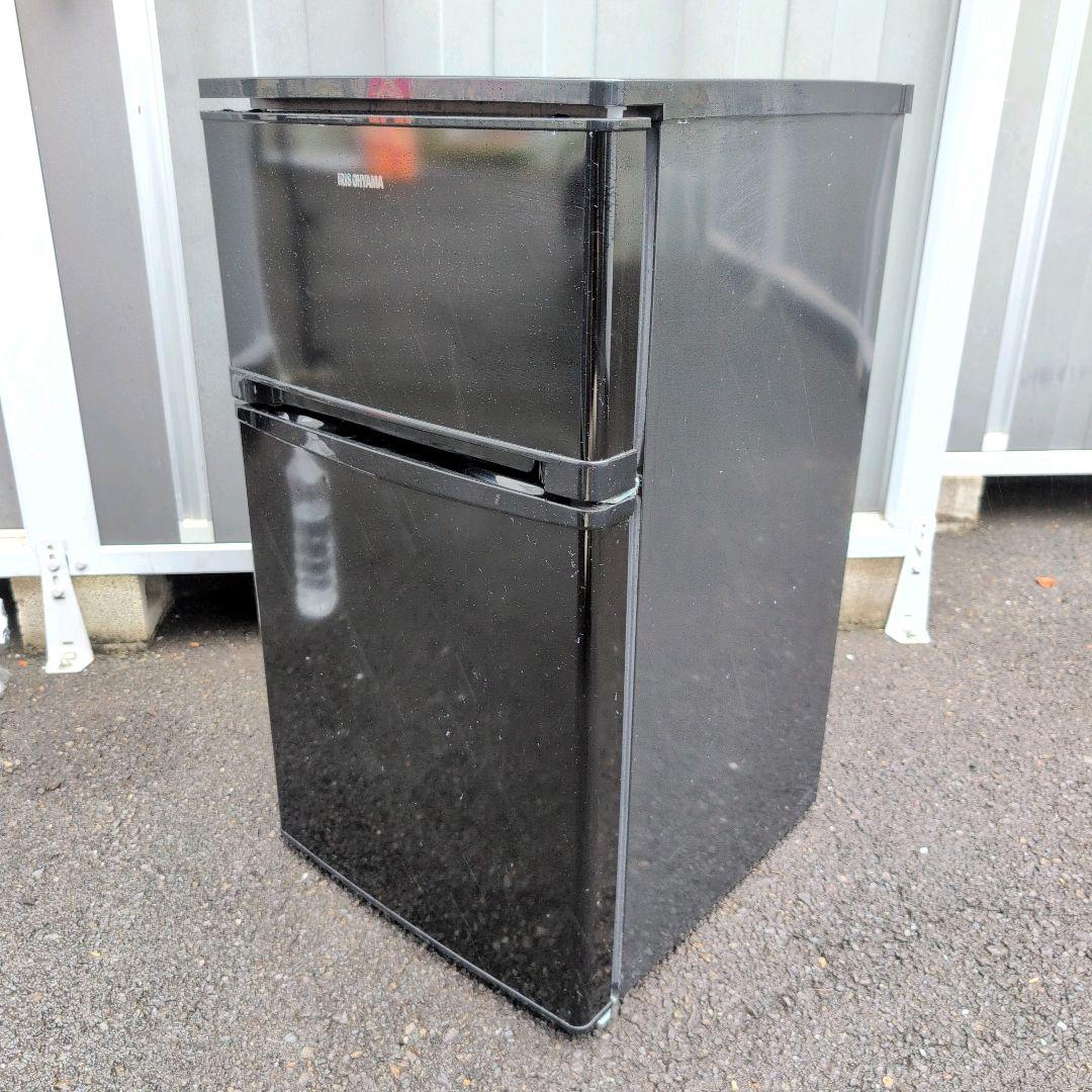 アイリスオーヤマ　2ドア　冷凍　冷蔵庫　NRSD-8A-B　81L　2