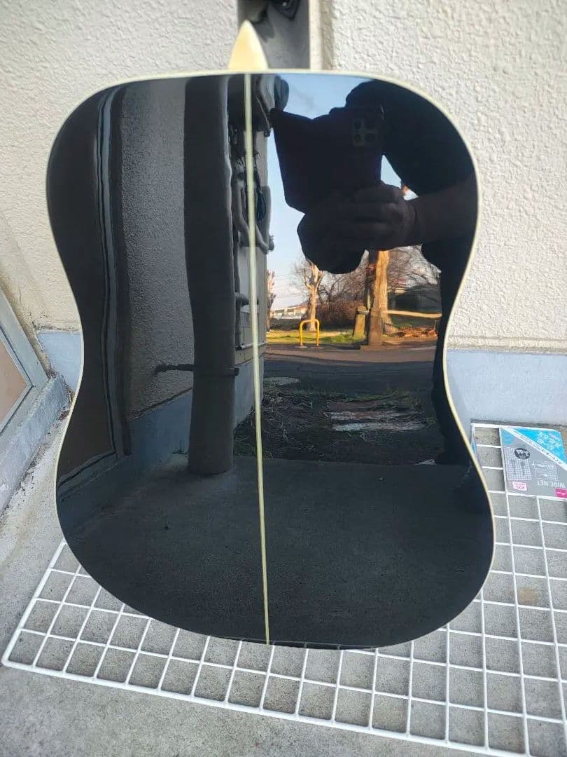 超美品 ブラック ハミングバード　ピアノブラック PU付きエレアコ