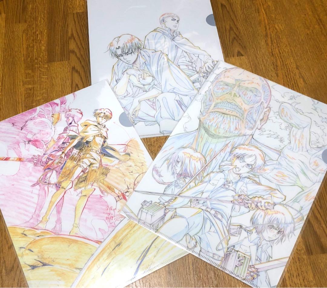 浅野恭司×WIT STUDIO原画展「進撃の巨人」原画クリアファイル 3枚セット