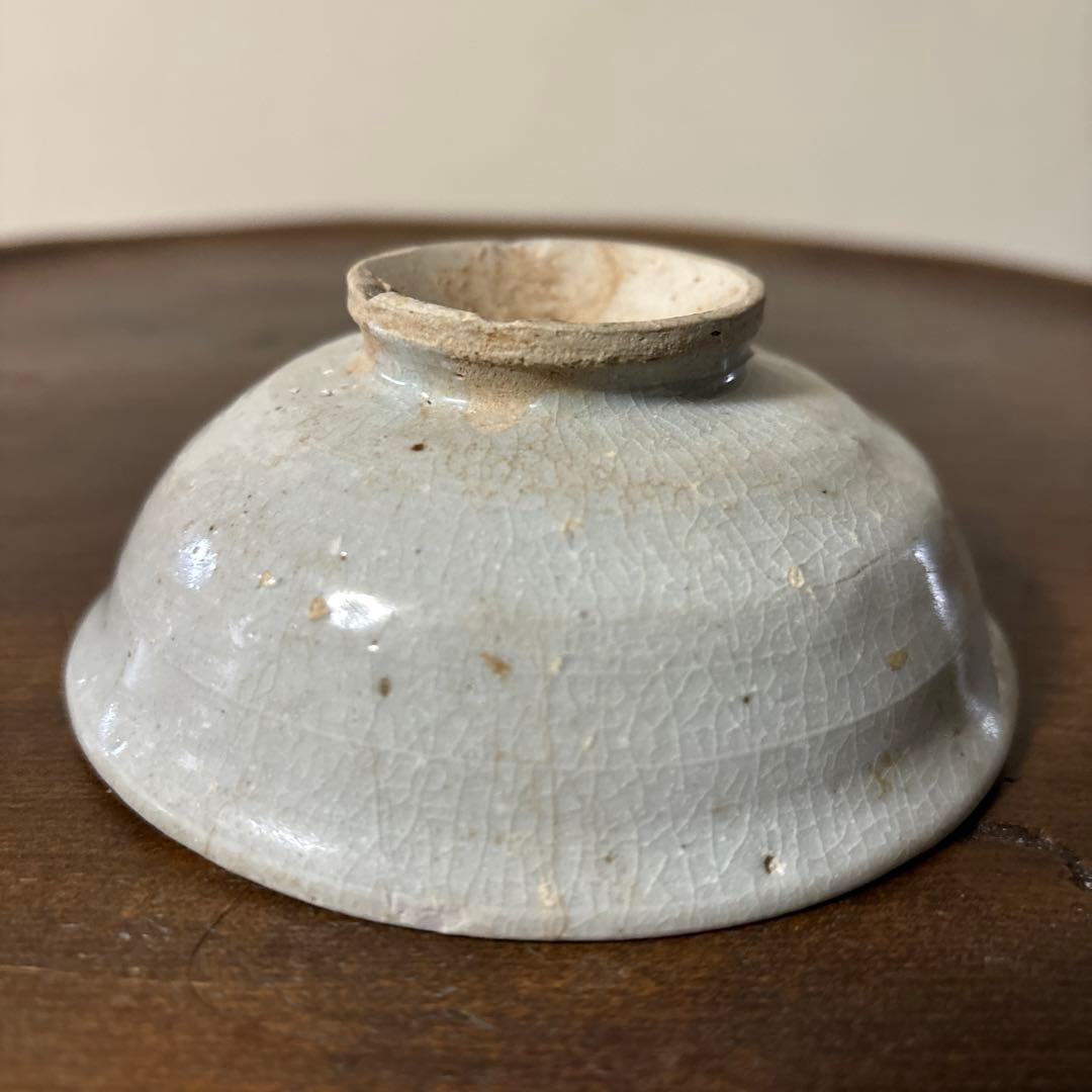 李朝盃　小鉢　白磁　堅手　小服茶碗　韓国アンティーク　古道具　古民芸　古陶磁