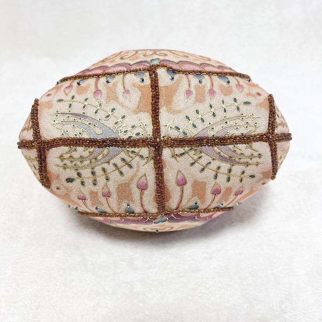 未使用タグ付 OKAJIMA オカジマ ビーズバッグ シルク 和装 ハンドバッグ