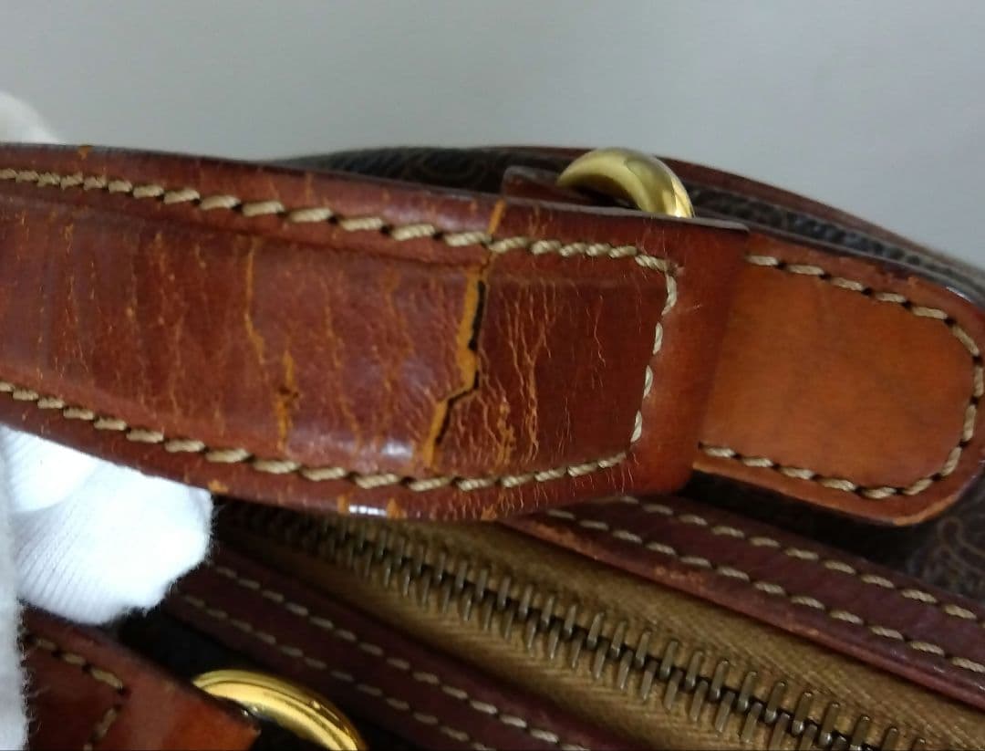 APD03 セリーヌ マカダム ハンドバッグ トリオンフ ゴールド金具