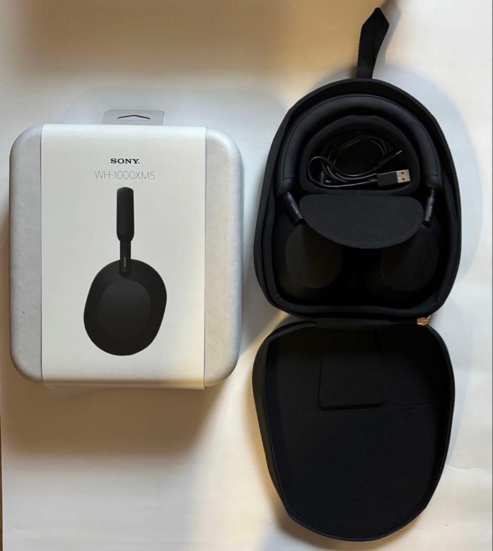 【美品・外箱付き】SONY WH-1000XM5 ワイヤレスヘッドホン ブラック