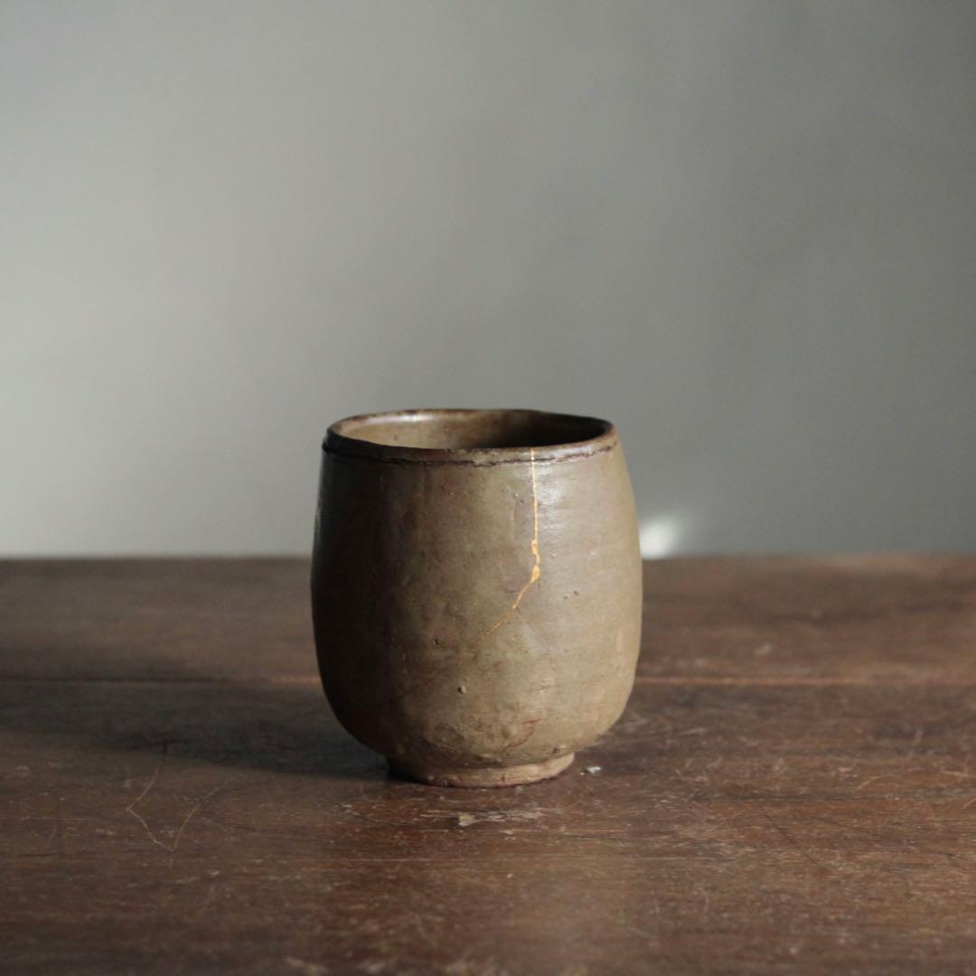 高麗 青磁 灰釉 筒茶碗 茶道具 古美術 古道具 アンティーク