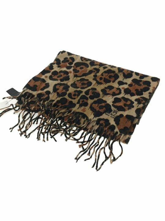 【未使用】COACHのヒョウ柄カシミアマフラー