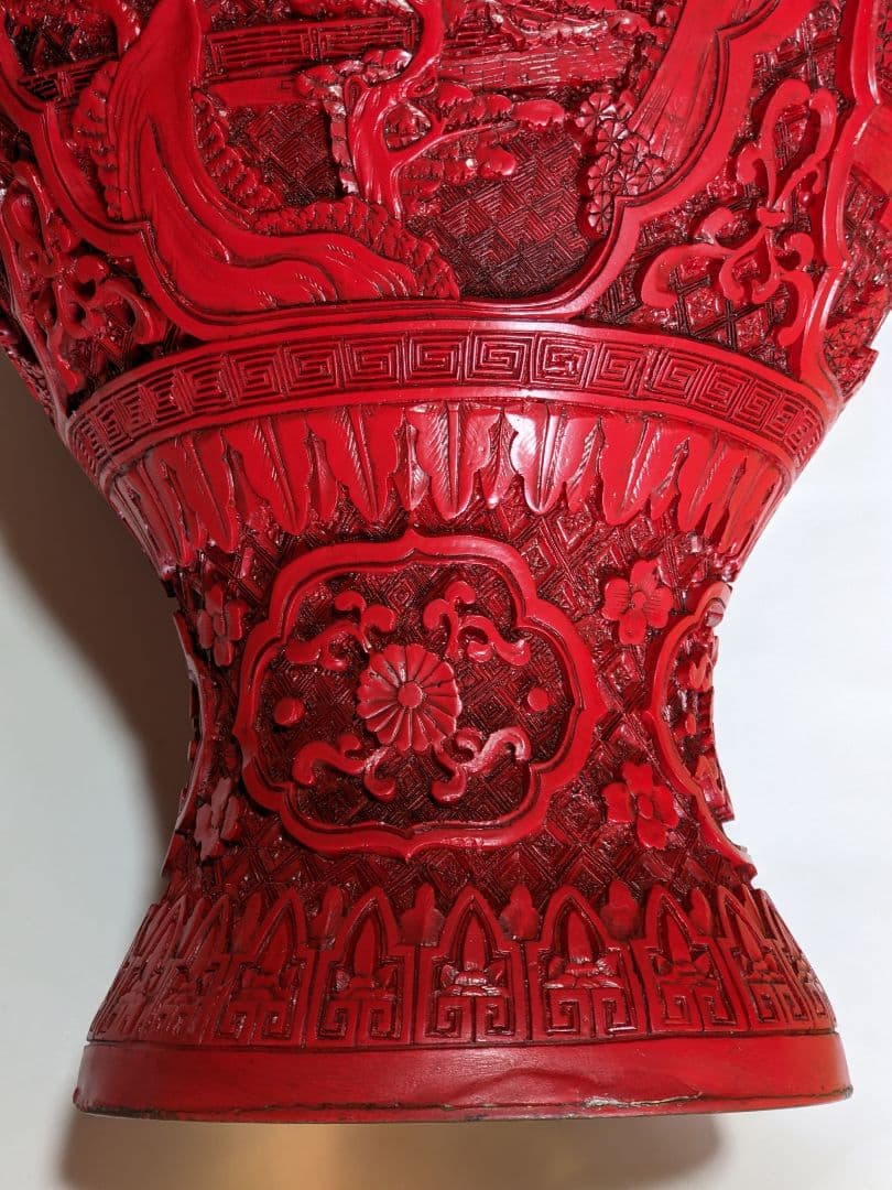 ♦中国美術伝統工芸品 楼閣図 瓶 置物 飾り ディスプレイ 骨董品