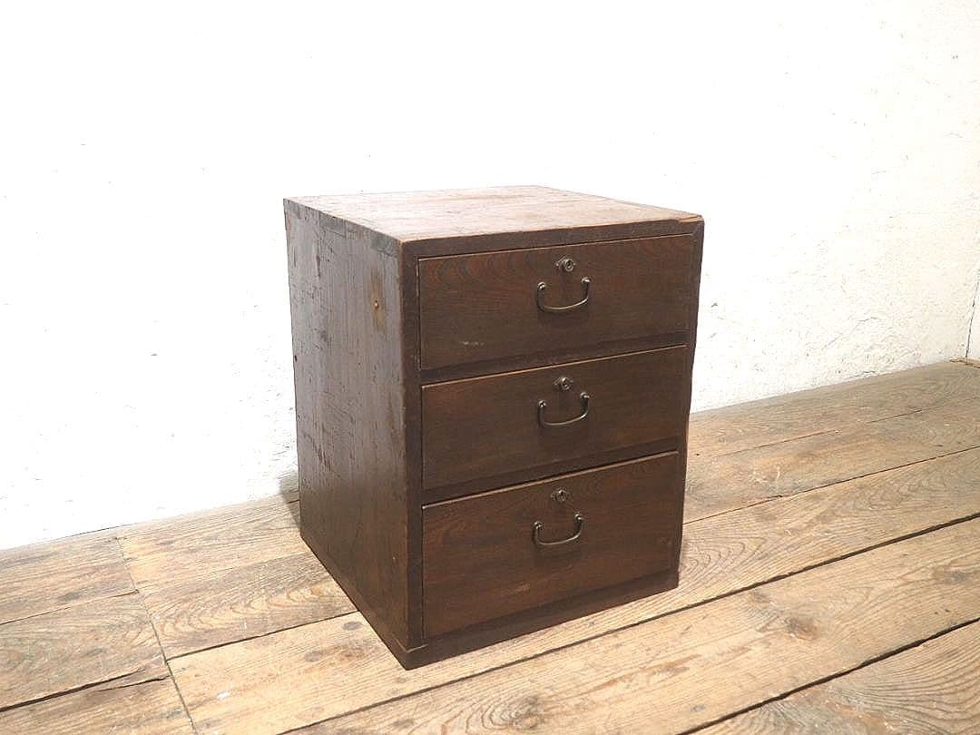 1359 レトロな小引き出し　収納棚　ケース　古家具　古道具　アンティーク　台