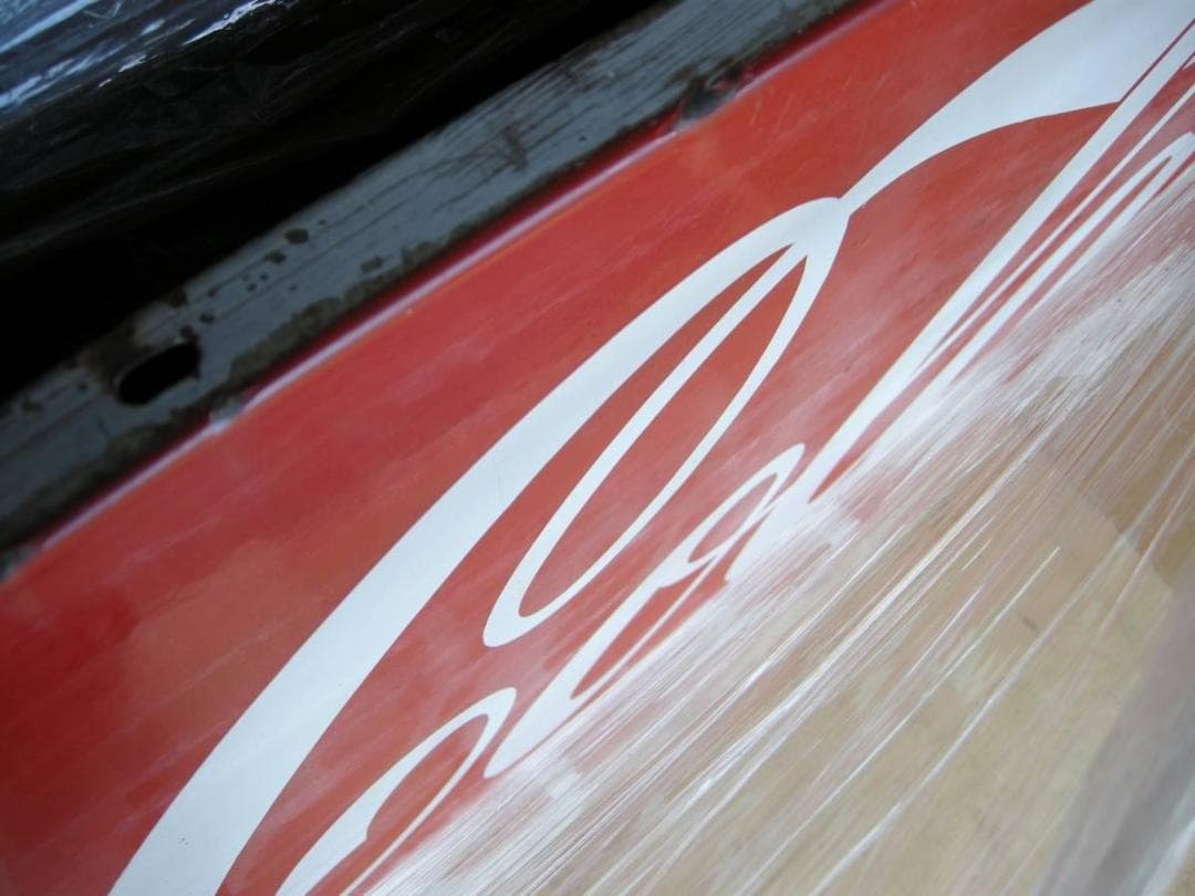 *ＢＩＧ　コカ・コーラ　【ホーロー/アール 両面看板】　ビンティージ・レア-