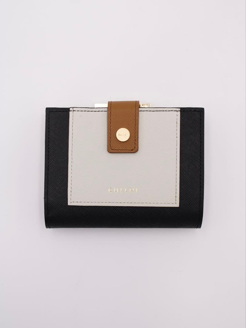 CULLNI クルニ 財布 本革 牛革 二つ折り ブラックメンズ レディース