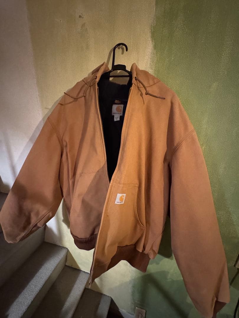 Carhartt フード付きアクティブジャケット XL ブラウン