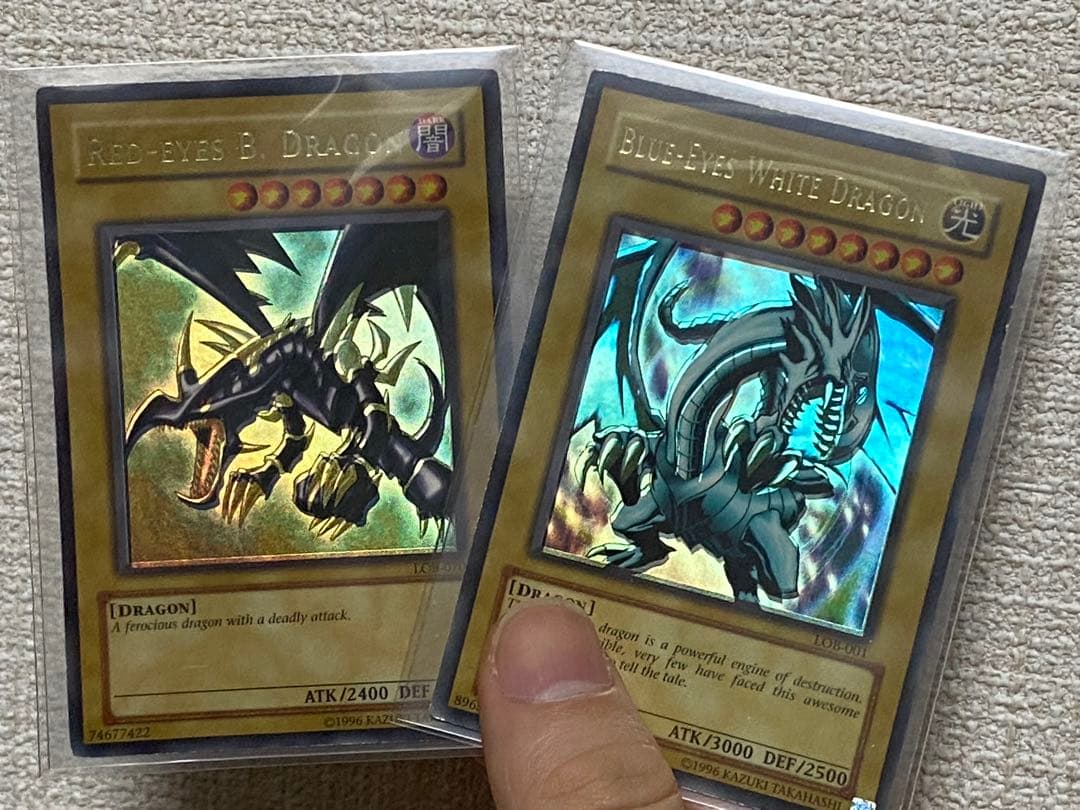 【ホイルズレ】遊戯王　北米版　LOB 青眼の白龍　真紅眼の黒竜　セット