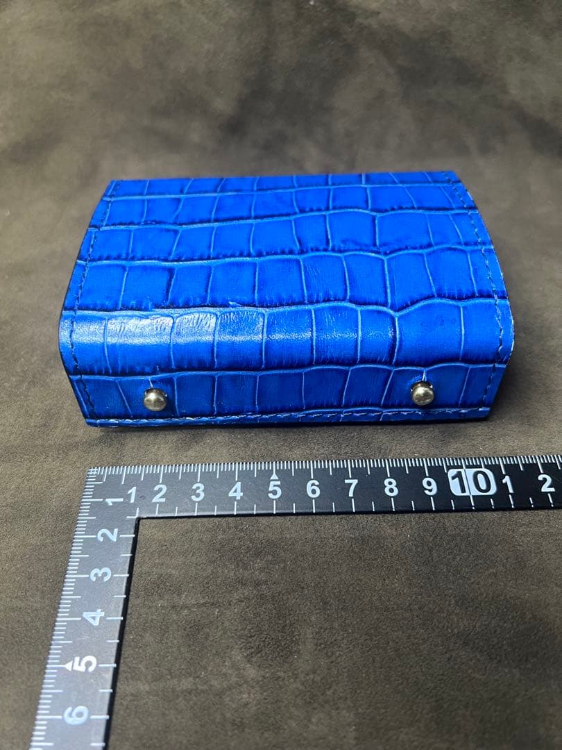 エムピウ ミッレフォッリエ　同型　革財布　クロコダイル型押しレザー