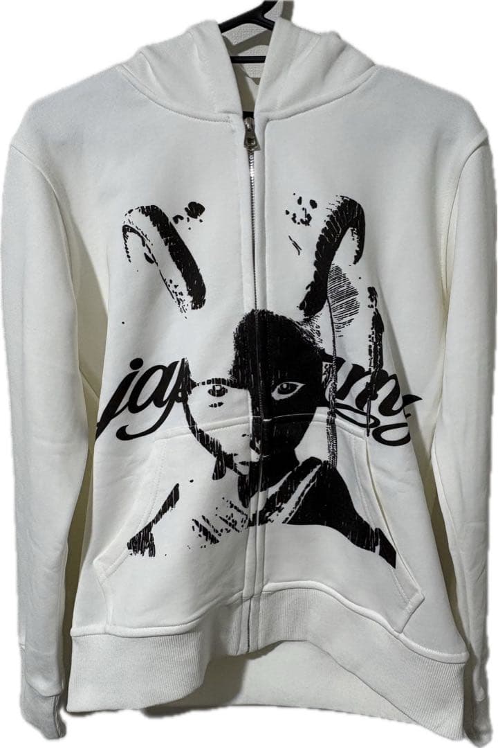 jarmy maiko ジップパーカー　白