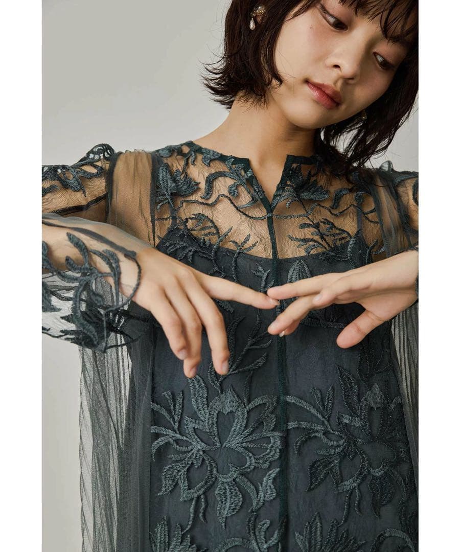 niana エスニックサイドプリーツドレス Aライン マタニティ 妊婦 結婚式