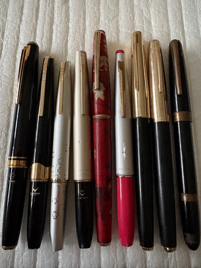 ジャンク品　万年筆９本　まとめ売り