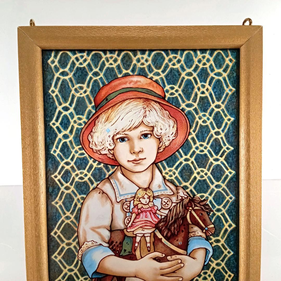 新品ジャン・ハガラ ステンドグラス 少女とお人形 ジョディ グラスマスターズ社