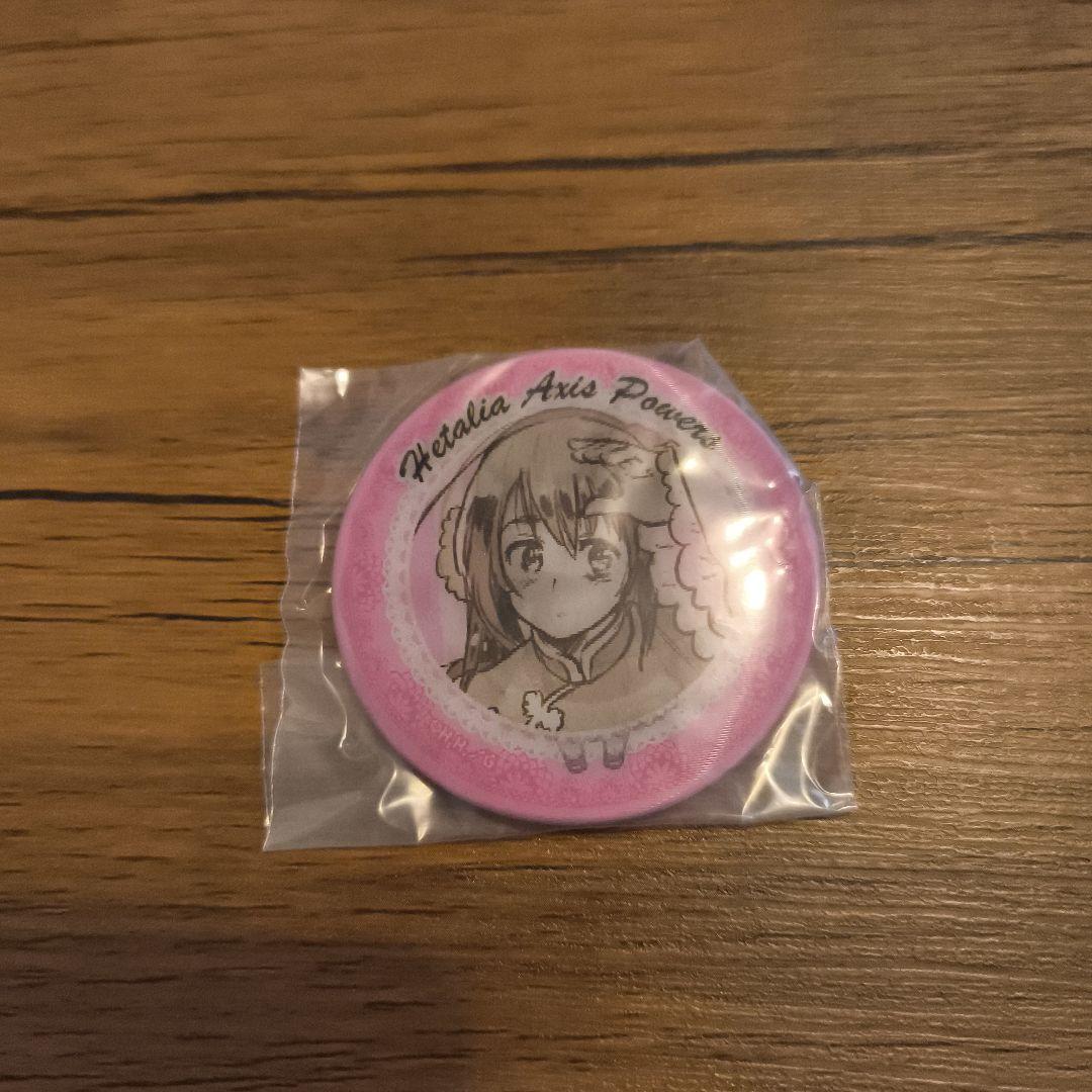 ヘタリア　チェンジング缶バッジ　台湾　女の子だらけだよっ!