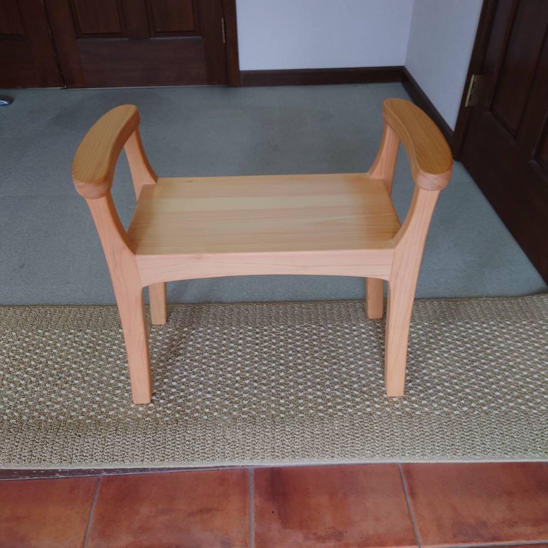 玄関スツール 紀州ヒノキ G.WORKS