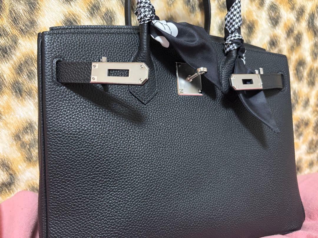 黒レザー トートバッグ