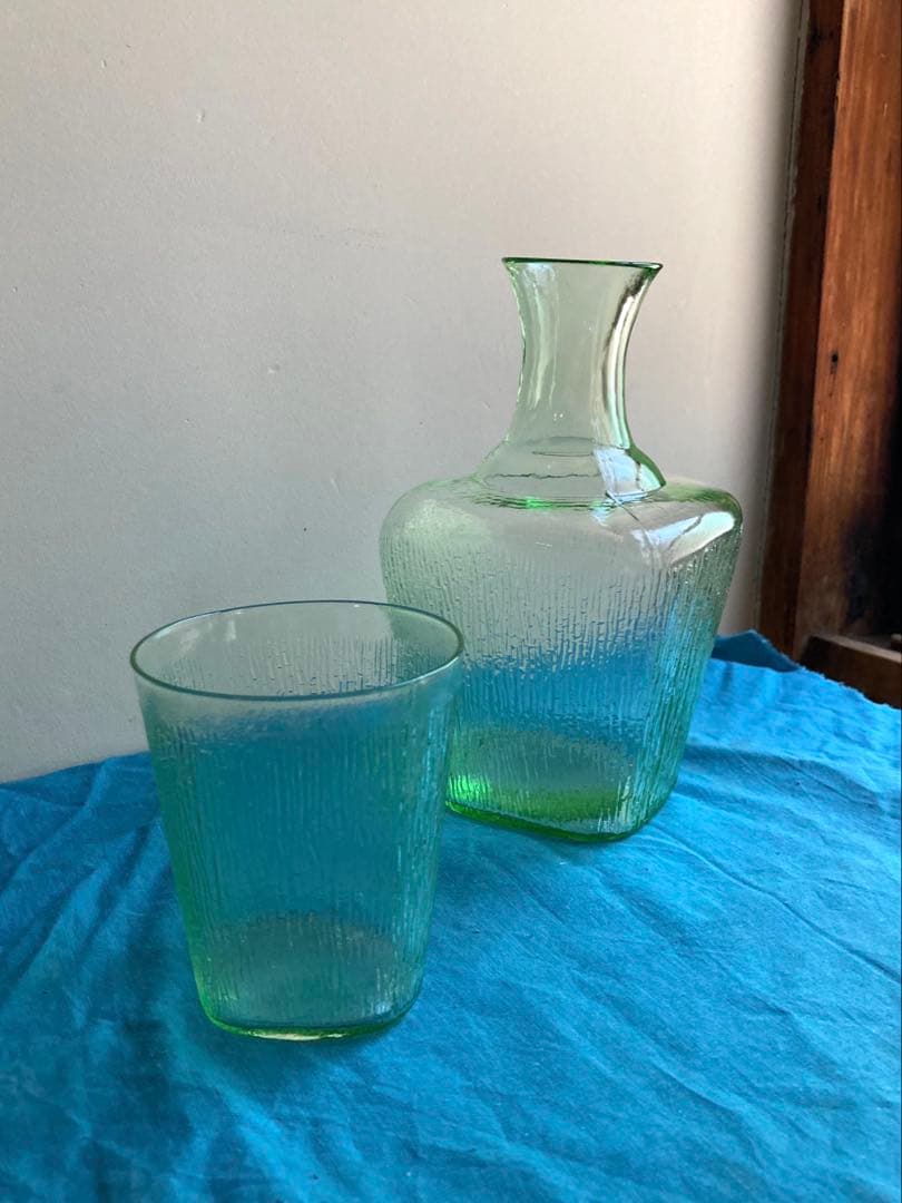 古道具　ウランガラス　ディキャンタグラス　昭和初期