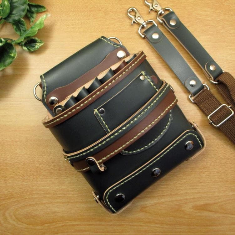 【トリマー向き】 ダークグリーン　６丁　 シザーケース　TSC-18/CGA