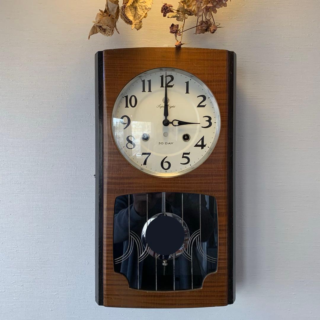 昭和レトロ 機械式 アンティーク時計　愛知時計 30 DAY