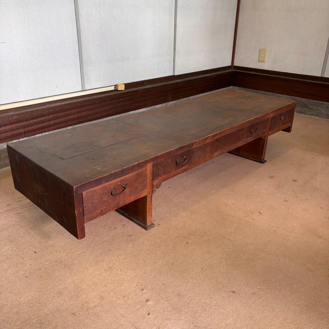 アンティーク 木製文机 アンティーク家具 昭和レトロ 古家具 書斎机 和家具