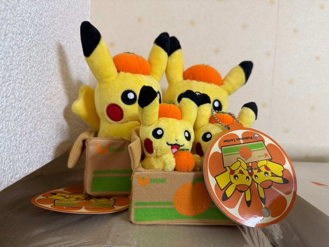 特価　愛媛　みかんピカチュウ　ぬいぐるみ　ポケモンストア　愛媛　2点セット