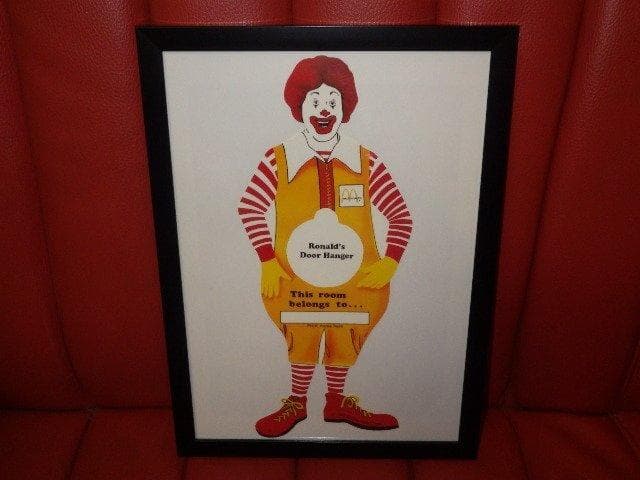90’S★ロナルド・マクドナルド★壁掛け★ピエロ★サーカス★ビンテージ★ポスター