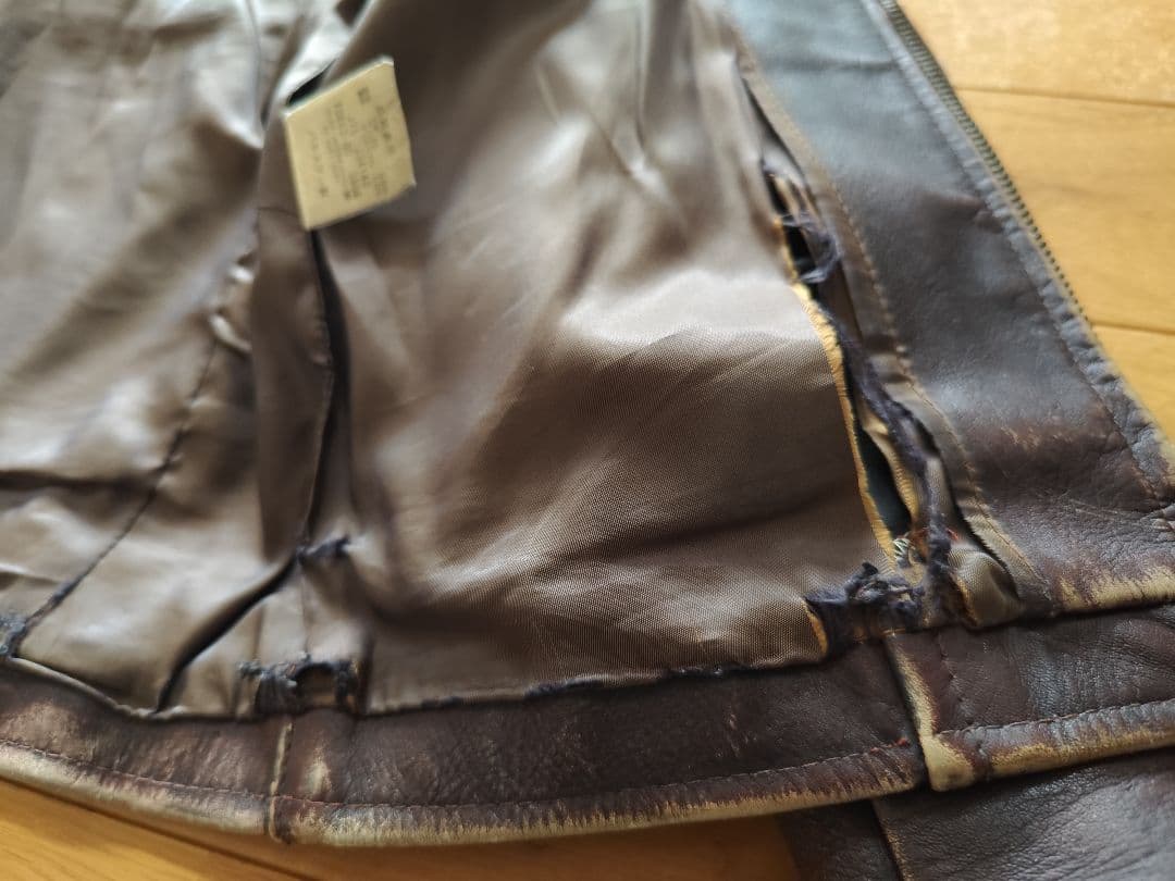 LVC Levi's リーバイス シボ革 レザージャケット 茶 M