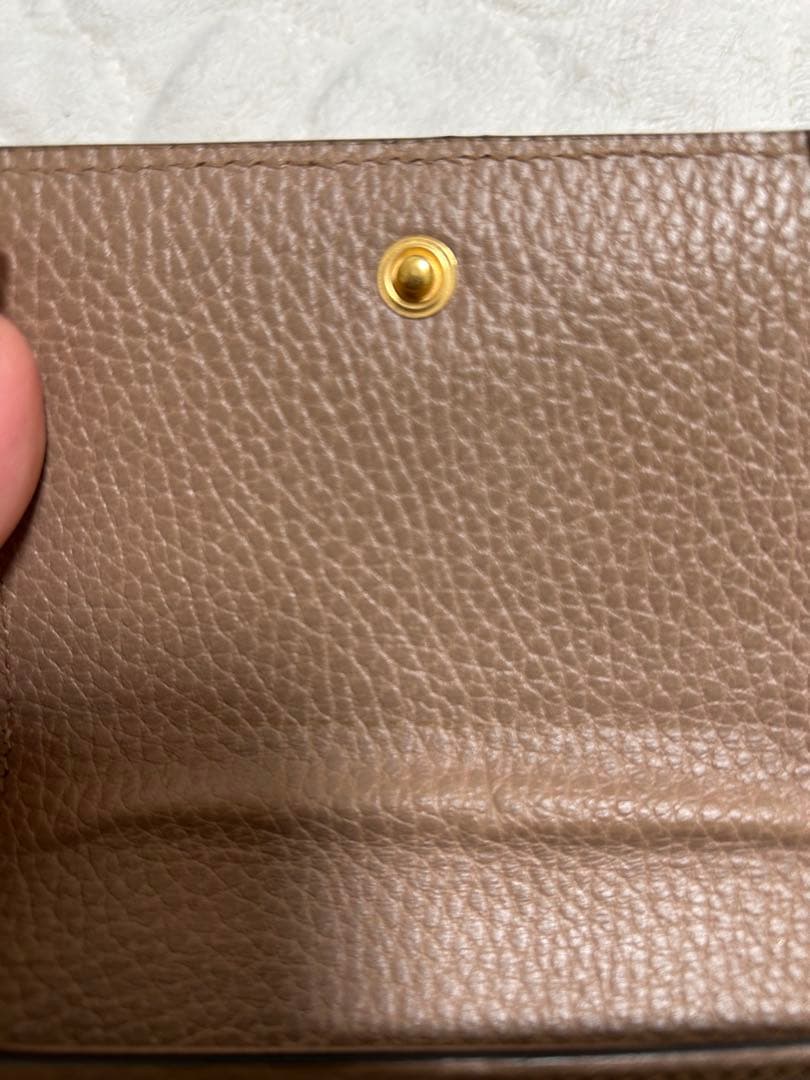 GUCCI GGモノグラム 二つ折り財布 ブラウン/ベージュ