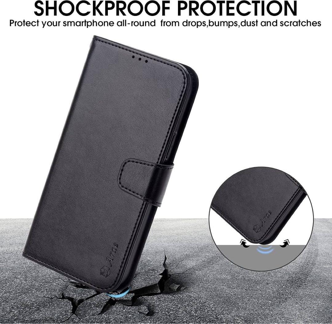 iPhone14 ProMax ケース 手帳 スマホ ブラック 財布