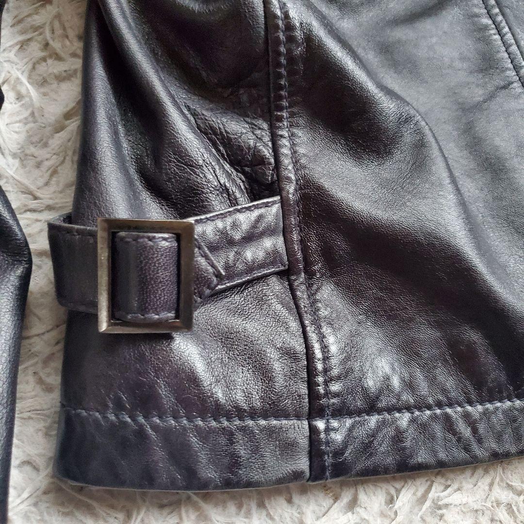 美品 Haruf ハルフ 2way ラムレザー ジャケット ライダース シングル