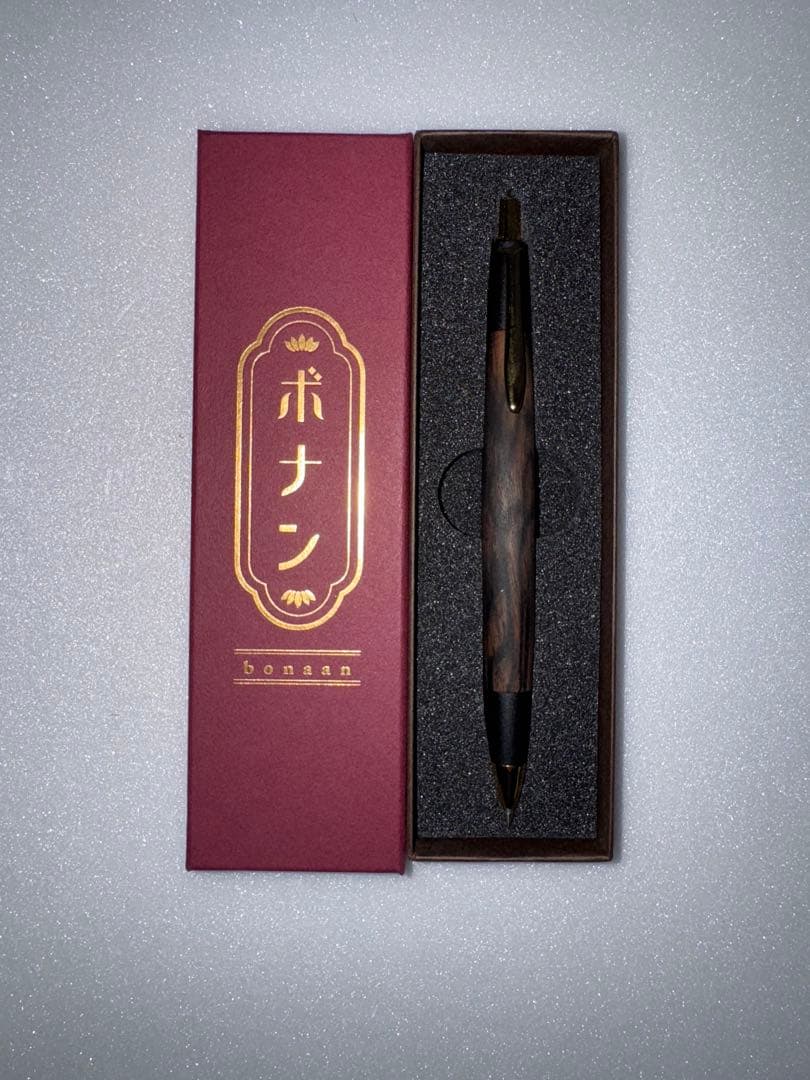 超激レア‼️ 極美品‼️ ボナン　黒柿　孔雀杢　シャープペンシル0.5mm 真鍮金具