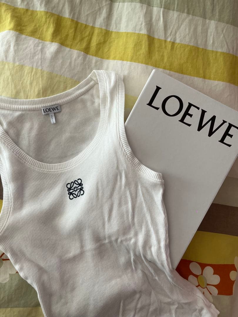 未使用に近い　LOEWE ホワイト タンクトップ XS