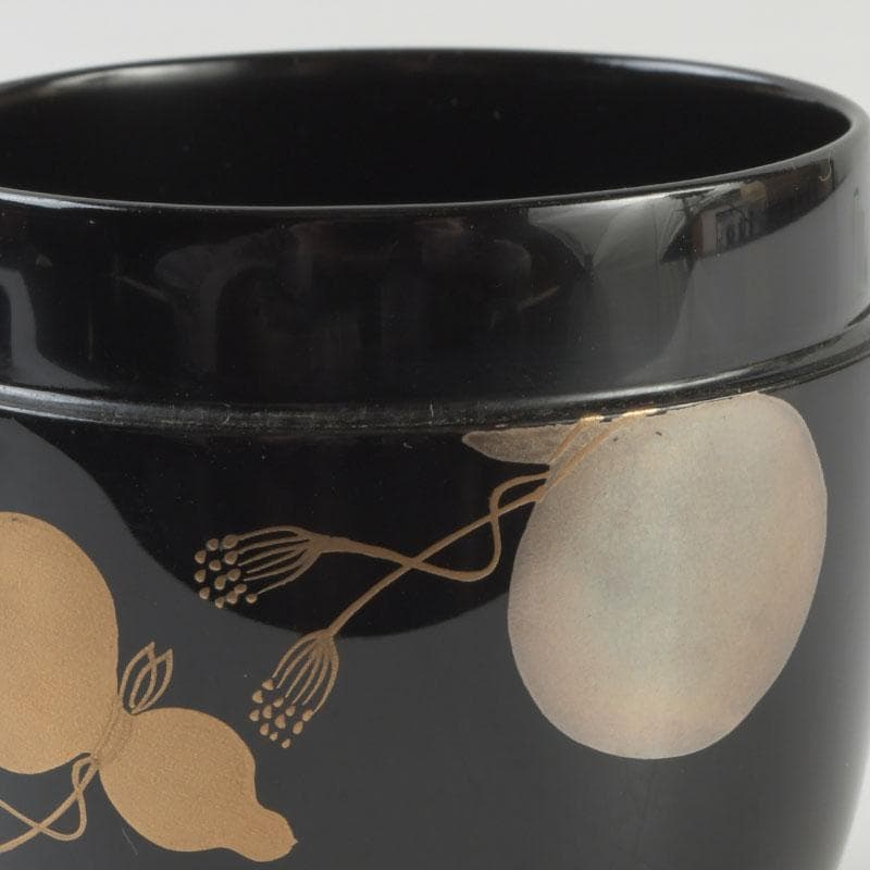 茶道具　加藤一衛造　瓢箪蒔絵　棗　共箱　V　9551