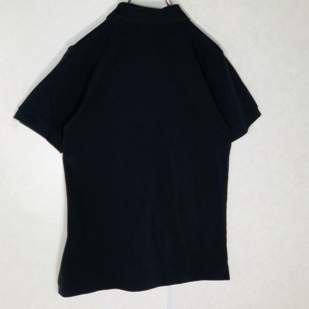 【人気モデル】プレイコムデギャルソン 同色刺繍ハートロゴ 半袖ポロシャツ L 黒