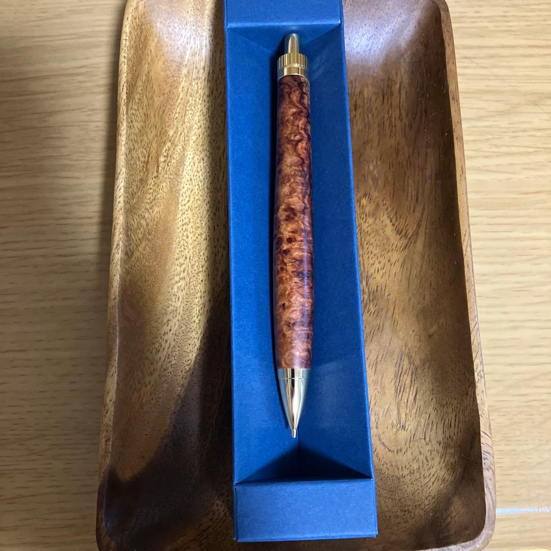 富士瘤クラフト 木軸 瘤 バール 0.5mm ノック式 シャーペン 花梨瘤