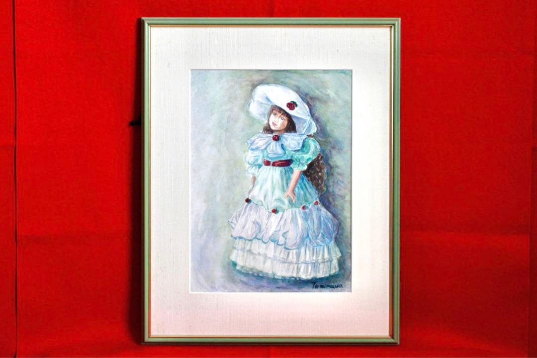 花乙女コレクション【Tomizawa　仮題・フランス人形　水彩画】