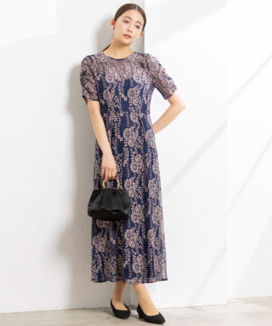 て*む様 【kaene】レースエプロンワンピース