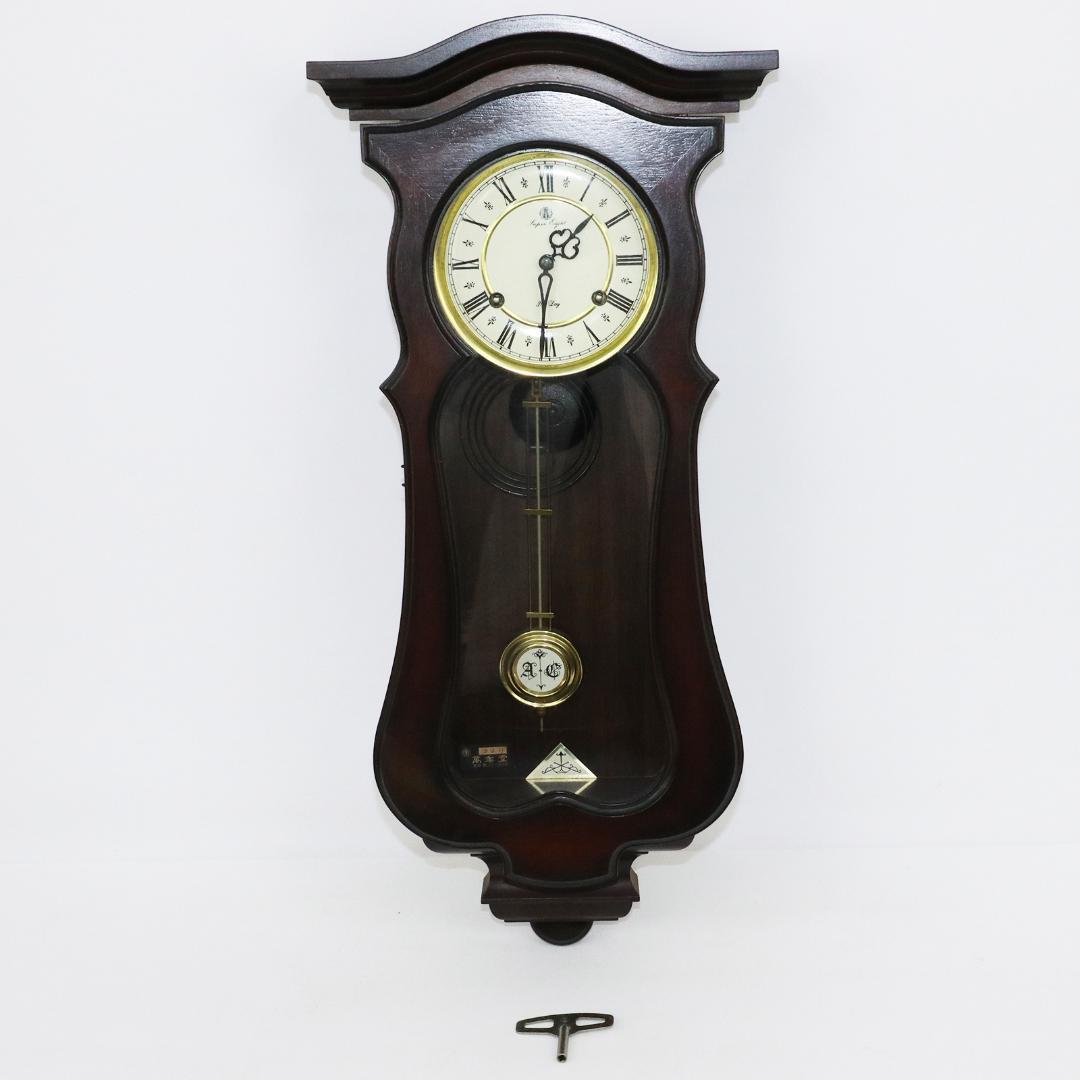 愛知時計 Super Eight 30DAY 振り子時計 5390 ゼンマイ式