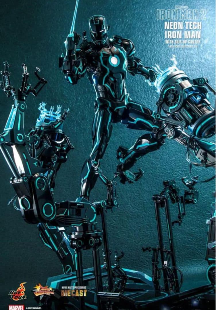 ホットトイズ　アイアンマン　マーク4 ネオンテック　パワードスーツ装着機付き