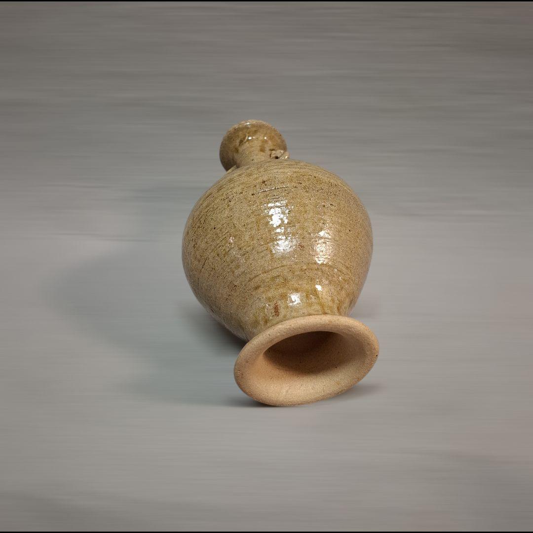 唐津焼　眉山窯　花瓶　耳付飾り壺 　花器 インテリア　壺　工芸品　陶芸　床の間