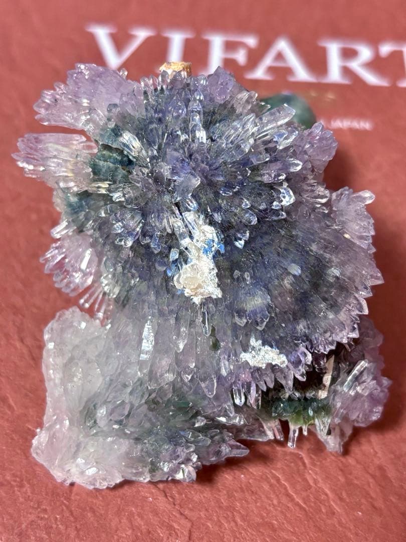 【希少】フラワーアメジスト 菊の華(ブラジル産) 原石 アメジスト